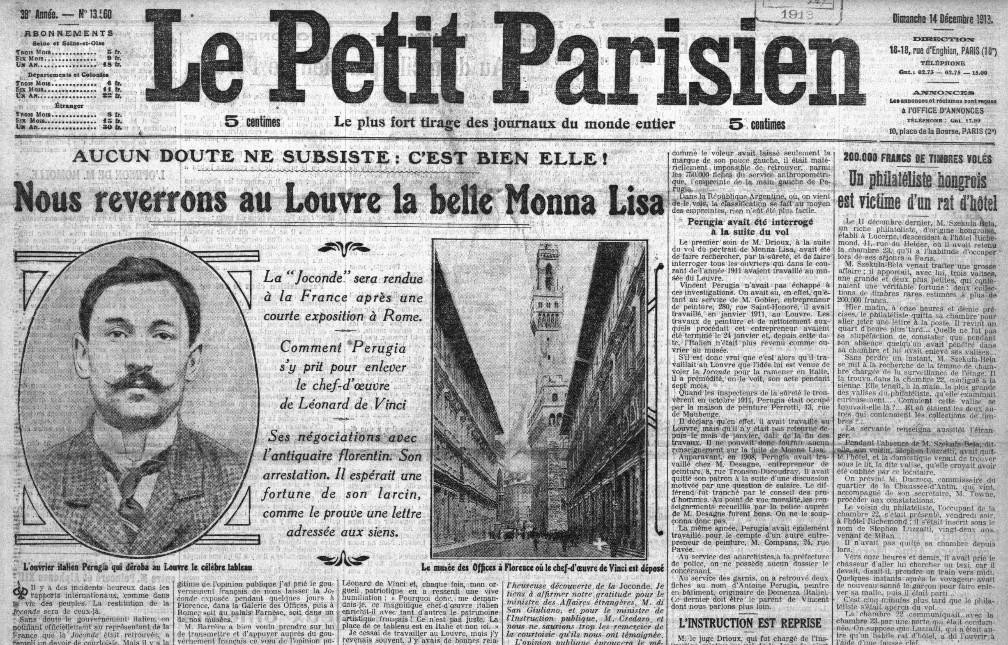 Monna Lisa, Le Petit Parisien