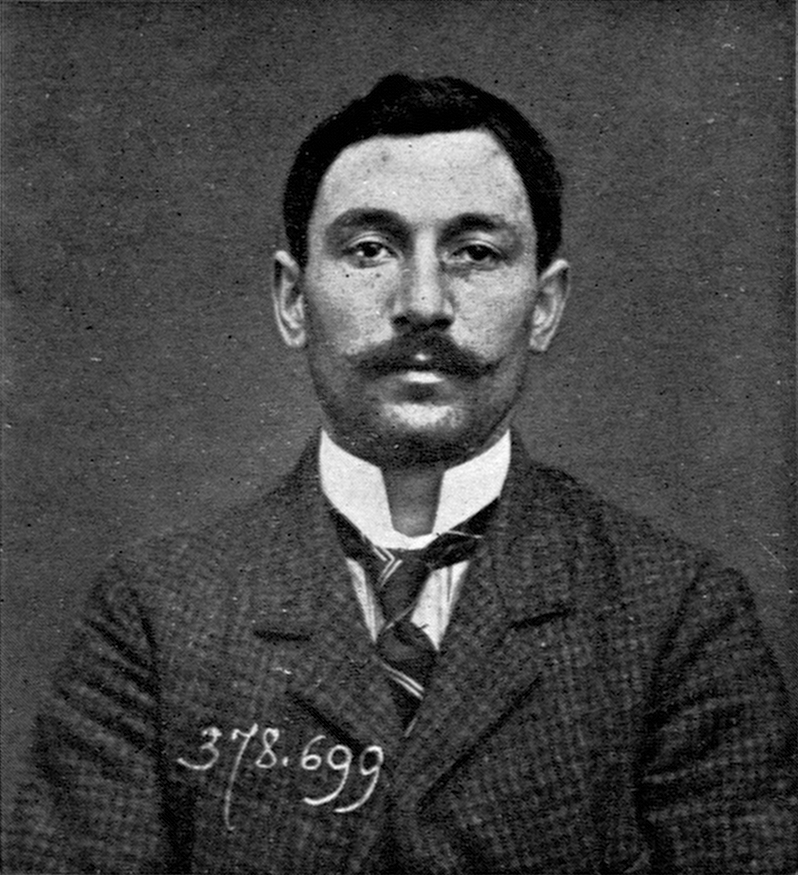 Foto segnaletica di Vincenzo Peruggia nel 1909